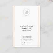 Einfaches Design Gold Vertikale Vorlage Modernes Visitenkarte (Vorderseite)