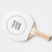 Einfaches Design Ihres Logos Doppelseitige Druckfa Tischtennis Schläger (Seitenansicht)