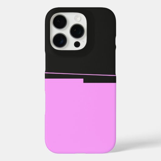 Einfaches Design in dunkelgrau und rosa Case-Mate iPhone Hülle (Rückseite)