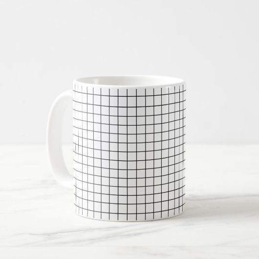 Einfaches Design Kariert Square Pattern - Tasse (Vorderseite Links)