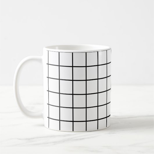 Einfaches Design Kariert Square Pattern - Tasse (Links)