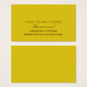 Einfaches Design-kostenloses Trinkticket (Vorne & Hinten)