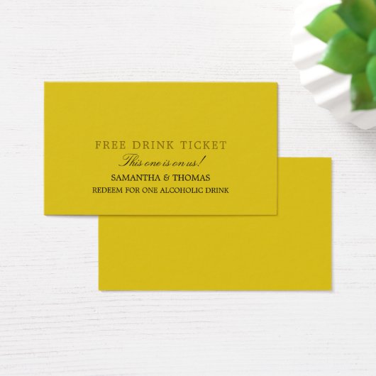 Einfaches Design-kostenloses Trinkticket (Schreibtisch)
