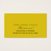 Einfaches Design-kostenloses Trinkticket (Vorderseite)