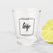 Einfaches Design-Logo personalisiert Schnapsglas (Vorderseite)