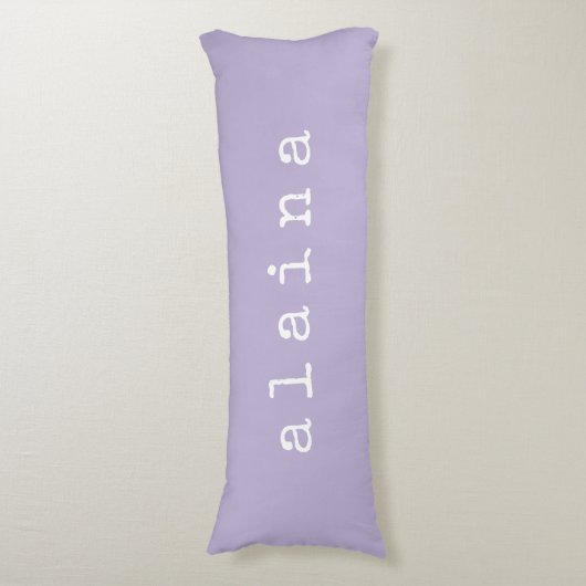 Einfaches Design Minimalistischer Namen in Lilac P Seitenschläferkissen (Vorderseite Vertikal)