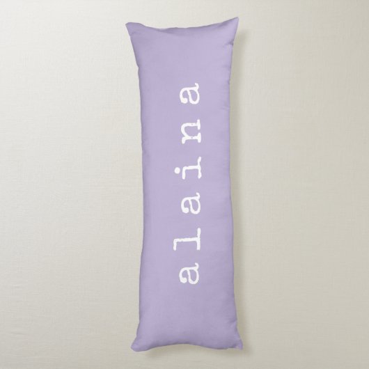 Einfaches Design Minimalistischer Namen in Lilac P Seitenschläferkissen (Rückseite (Vertikal))