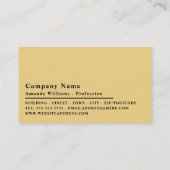 Einfaches Design, Minimalistisches Monogramm Visitenkarte (Rückseite)