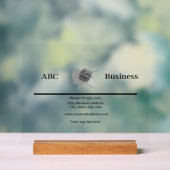 Einfaches Design mit Logo Acrylschild (Neutral)