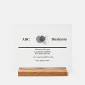 Einfaches Design mit Logo Acrylschild (Vorderseite)