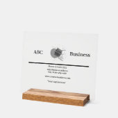 Einfaches Design mit Logo Acrylschild (Winkel)