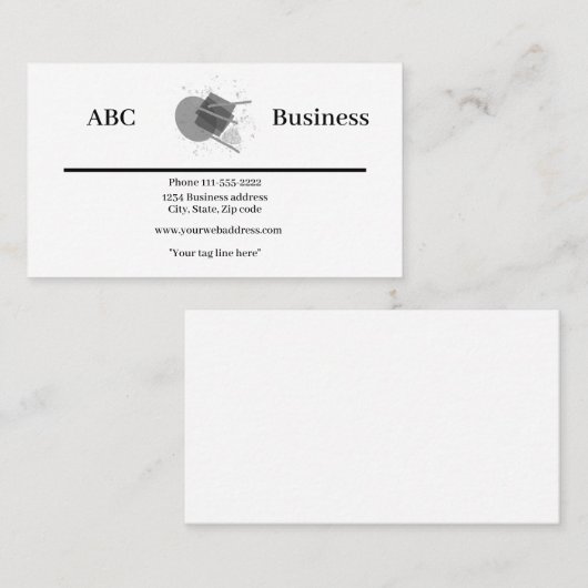 Einfaches Design mit Logo Visitenkarte (Vorne/Hinten)