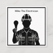 Einfaches Design moderner Electric Business Cards Quadratische Visitenkarte (Vorderseite)