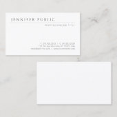 Einfaches Design Modernes, elegantes Minimalistisc Visitenkarte (Vorne/Hinten)