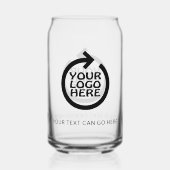 Einfaches Design, personalisiertes Logo Dosenglas (Rückseite)