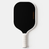 Einfaches Design Schwarz und Orange Pickleball Schläger (Vorderseite)