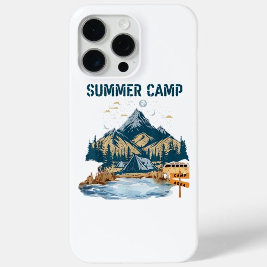 Einfaches Design Sommer Camp Case-Mate iPhone Hülle (Rückseite)