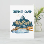 Einfaches Design Sommer Camp Einladung (Stehend Vorderseite)