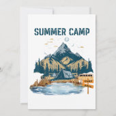 Einfaches Design Sommer Camp Einladung (Rückseite)