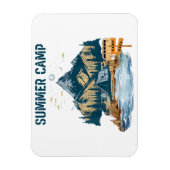 Einfaches Design Sommer Camp Magnet (Vertikal)