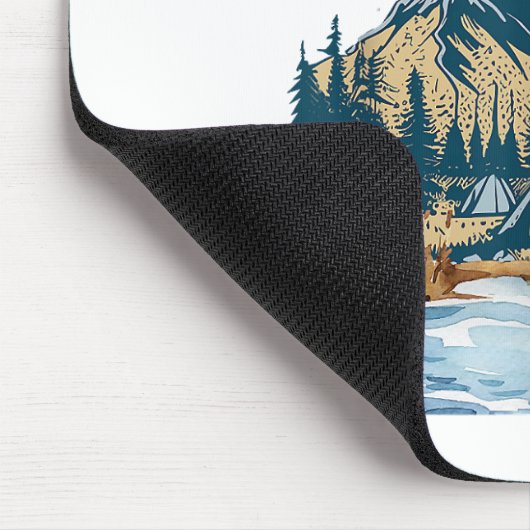 Einfaches Design Sommer Camp Mousepad (Ecke)