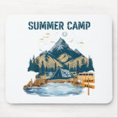 Einfaches Design Sommer Camp Mousepad (Vorne)