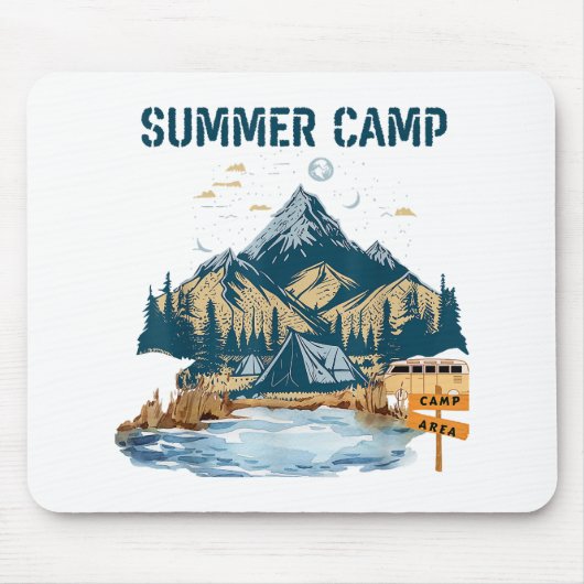 Einfaches Design Sommer Camp Mousepad (Vorne)