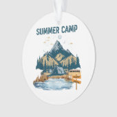 Einfaches Design Sommer Camp Ornament (Vorderseite)