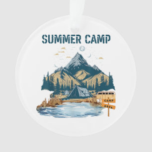 Einfaches Design Sommer Camp Ornament