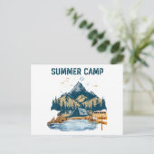 Einfaches Design Sommer Camp Postkarte (Stehend Vorderseite)