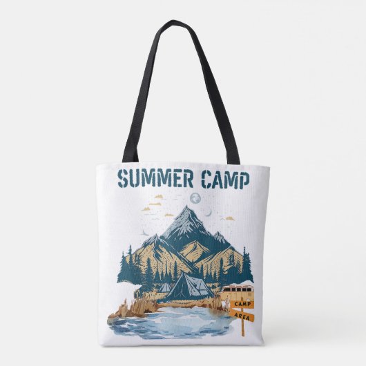 Einfaches Design Sommer Camp Tasche (Rückseite)