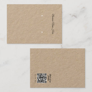 Einfaches Design Store Kraft-Ohrring-Display-Karte Visitenkarte
