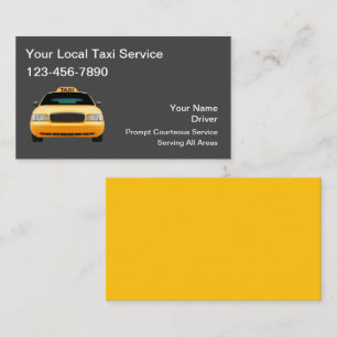 Einfaches Design von Taxi-Visitenkarten Visitenkarte