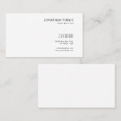 Einfaches Design Weißes Template Modernes Design Visitenkarte (Vorne/Hinten)