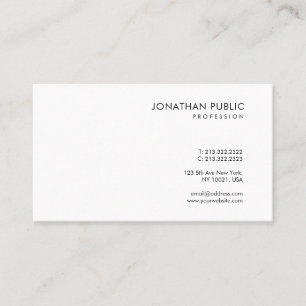 Einfaches Design Weißes Template Modernes Design Visitenkarte