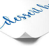 Einfaches Dessert Bar | French Blue Any Event Sign Poster (Ecke)