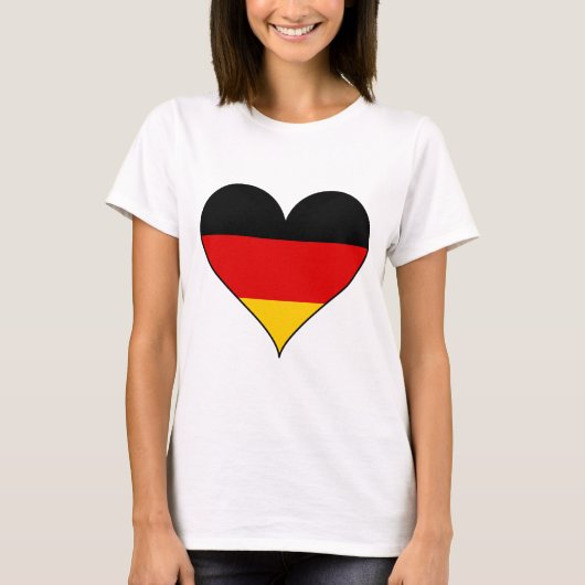Einfaches Deutschland-Herz T-Shirt (Vorderseite)