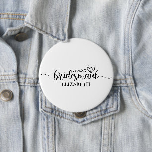 Einfaches Diamant Elegantes Skript Junggesellinnen Button