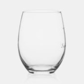 Einfaches Diamond Heart Wedding Jubiläum Weinglas Ohne Stiel (Rechts)