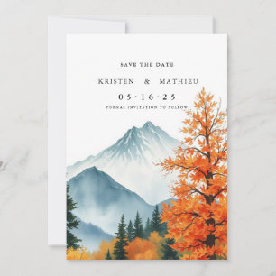 Einfaches digitales Gebirge Save The Date