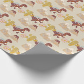 Einfaches Dinosaurier Muster Kids Wrapping Paper Geschenkpapier (Ecke)