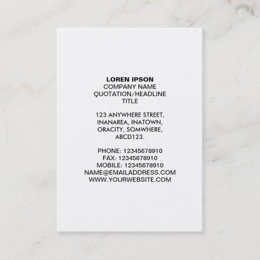 Einfaches Dokument 07 - Weiß Visitenkarte (Vorderseite)
