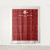 Einfaches doppeltes Glück chinesischer Hochzeitsta Wandteppich (Vorderseite)