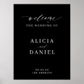 Einfaches Drehbuch, elegantes schwarzes Begrüßungs Poster (Vorne)