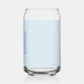 Einfaches drei Buchstaben blaues Monogramm Dosenglas (Links)
