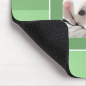 Einfaches Drei-Foto-Modern Square Design Light Gre Mousepad (Ecke)