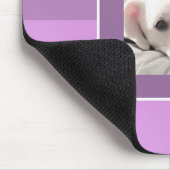 Einfaches Drei Foto Modernes Square Design Lila Mousepad (Ecke)