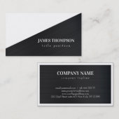 Einfaches dunkelgraues Brushed Metal Visitenkarte (Vorne/Hinten)
