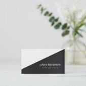 Einfaches dunkelgraues Brushed Metal Visitenkarte (Stehend Vorderseite)