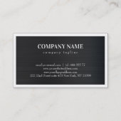 Einfaches dunkelgraues Brushed Metal Visitenkarte (Rückseite)